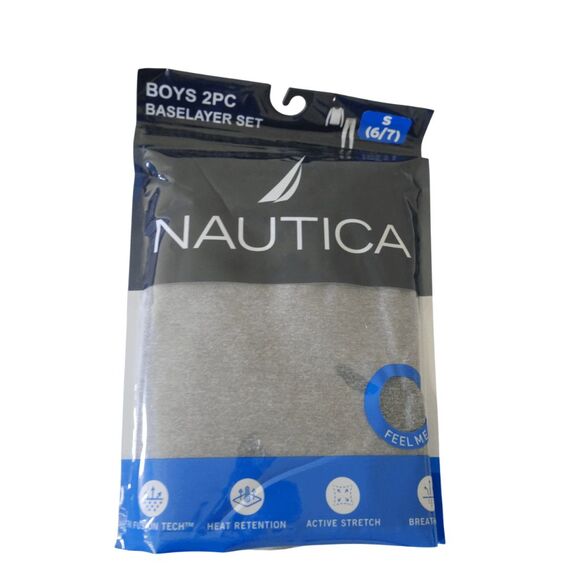 Nautica Boy's Thermal Base Layer Set Gray S 6/7 - Picture 1 of 6